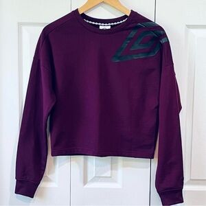 Umbro Purple Crop Long Sleeve Sweatshirt S